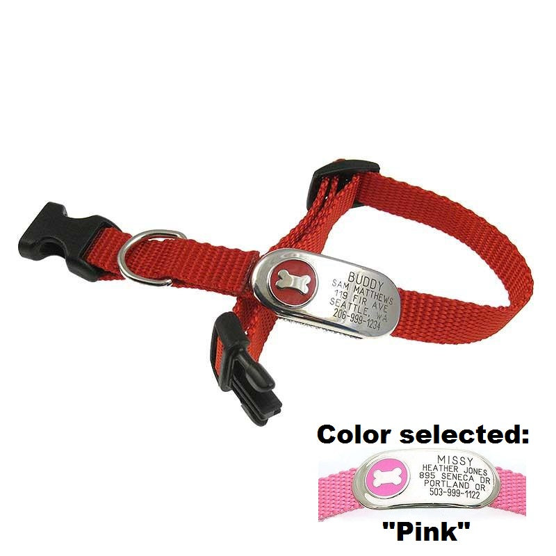Jewelry ID Collar - Bone, - Lucky Pet